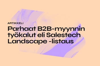 Parhaat B2B-myynnin työkalut eli Salestech Landscape -listaus